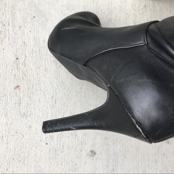 BCBGeneration Black Leather Studded Stiletto Boots - Picture 8 of 8